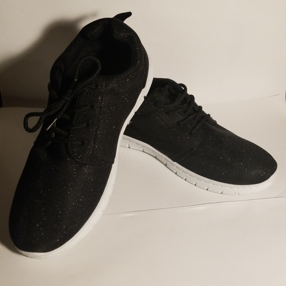 Black and white shoes